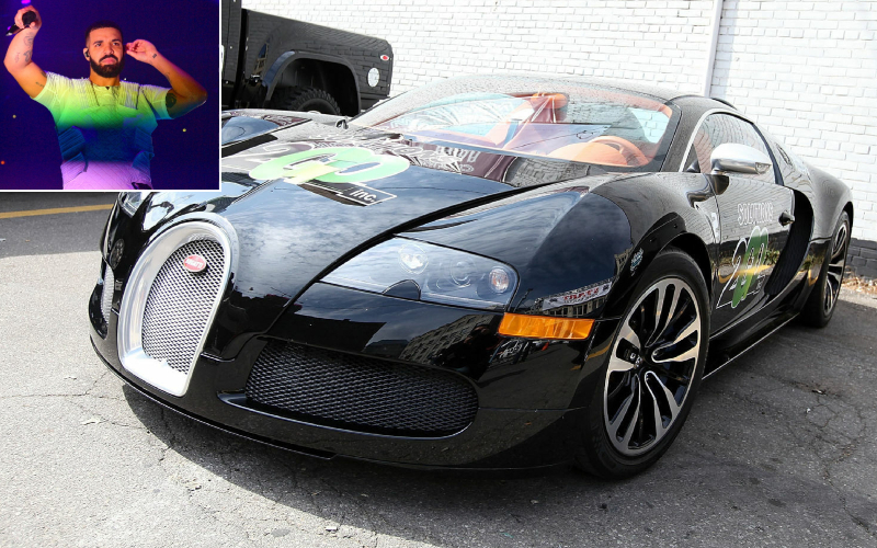 Drake - Bugatti Veyron Sang Noir $ 2,5 millones | Getty Images Photo by Prince Williams/Wireimage & Leonard Adam/WireImage