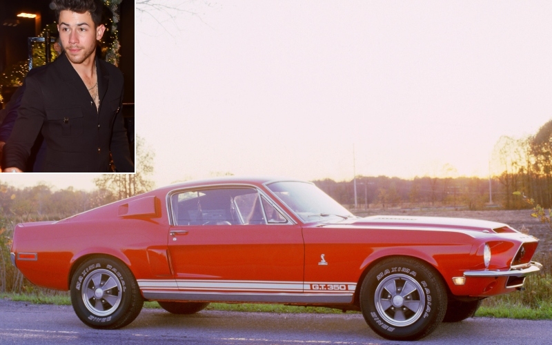Nick Jonas - Shelby Mustang $68K | Getty Images Photo by Robert Kamau/GC Images & Alamy Stock Photo by National Motor Museum/Heritage Image Partnership Ltd 