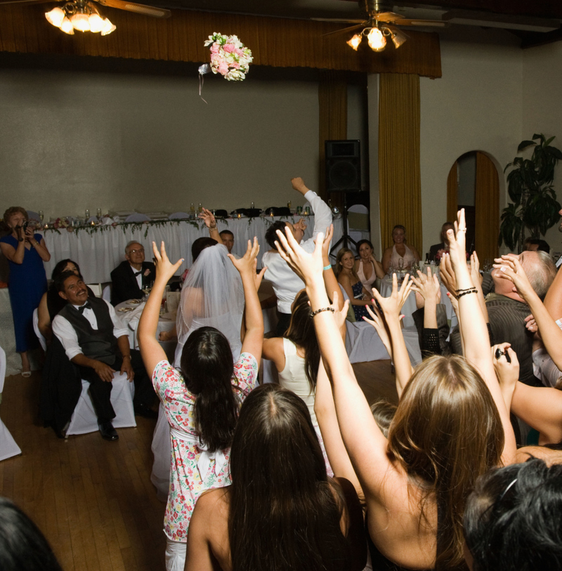 Catching the Bouquet | Alamy Stock Photo