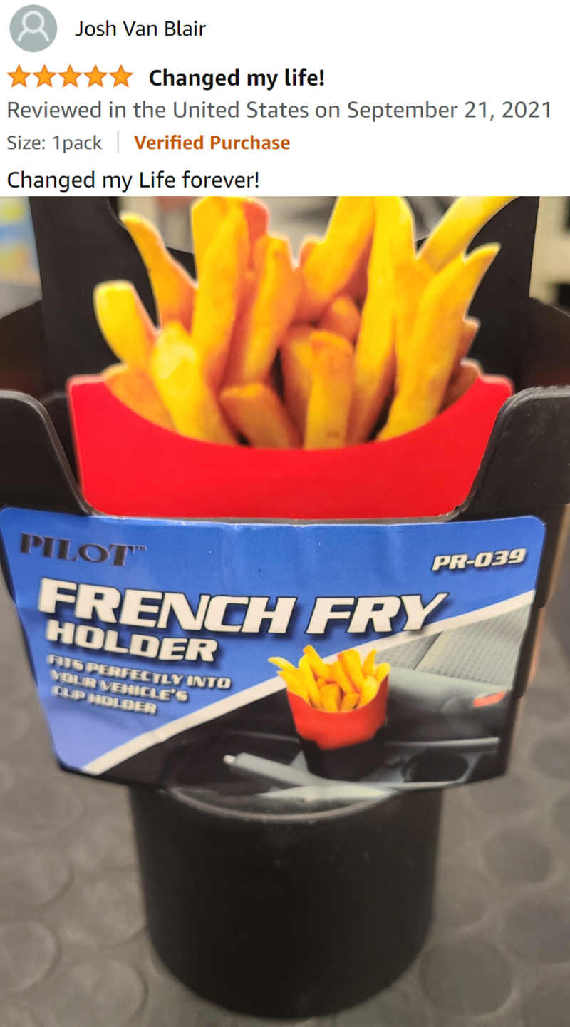 French Fry Holder for Car | Reddit.com/MisguidedSpud