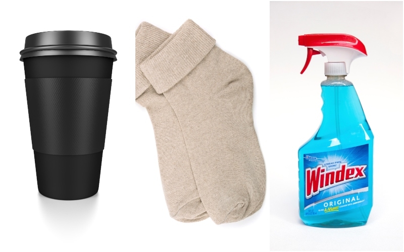 Use a Sock, a Travel Cup, and Windex for Your Cup-holders | Alamy Stock Photo by YAY Media AS & Anton Starikov & The Photo Works