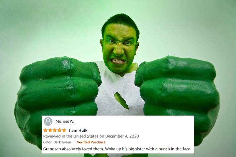 Hulk Smash Hands | Alamy Stock Photo