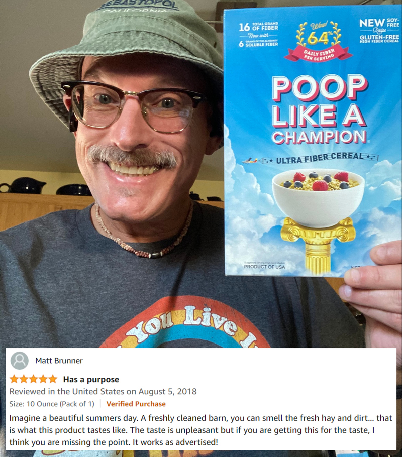 Poop Like a Champion Healthy Choice Ultra-High Fiber Cereal | Imgur.com/T29jL6u