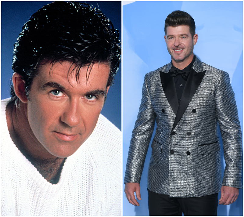 Alan Thicke & Robin Thicke | Alamy Stock Photo by Warner Bros/Courtesy Everett Collection & Getty Images Photo by Stephane Cardinale - Corbis