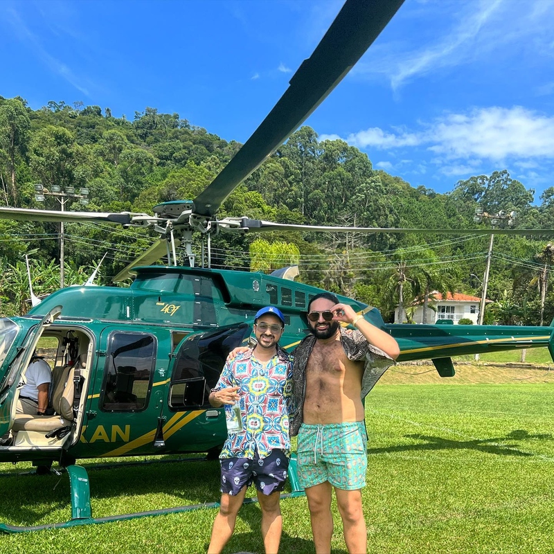 La buena vida en helicóptero | Instagram/@evanluthra