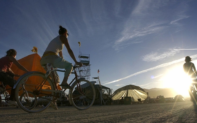 Fahrräder werden bei Burning Man groß geschrieben | Getty Images Photo by Jim Rankin/Toronto Star 