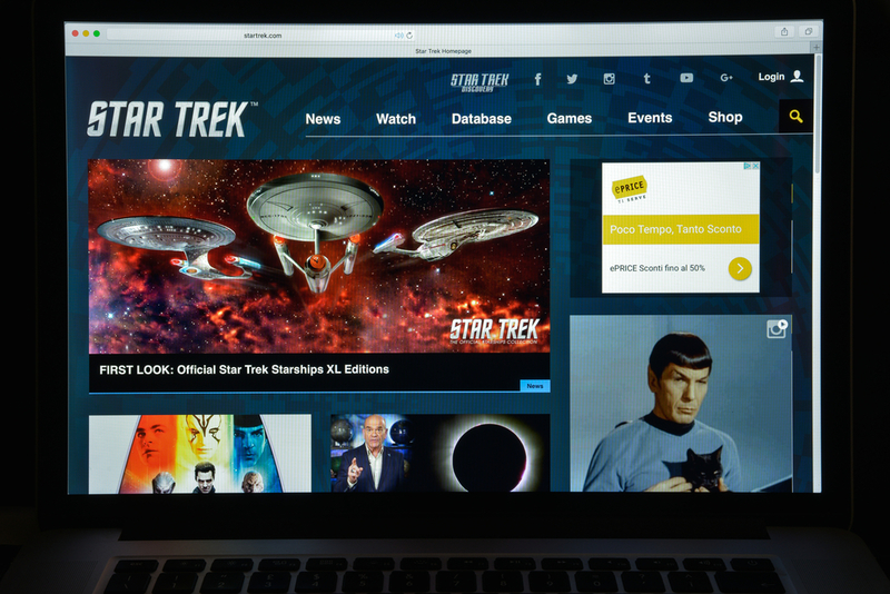 „Star Trek Treffen der Generationen“ war der erste Film mit einer Website | Shutterstock