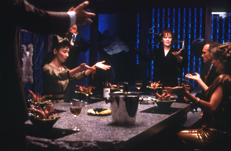 Dinner Guests Impromptu Dance to “Day-O” in “Beetlejuice” | Alamy Stock Photo by PictureLux/The Hollywood Archive