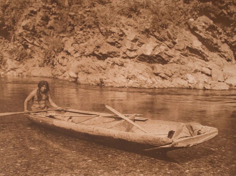 Yurok Man in Canoe | Alamy Stock Photo by Atomic