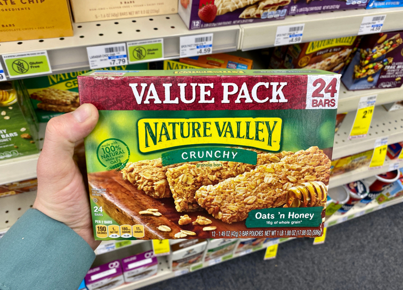 Spring for Great Value Chewy Variety Pack Granola Bars | Shutterstock