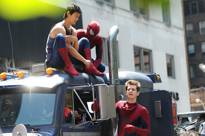 ¿Dónde está el resto del uniforme de Spiderman? | Getty Images Photo by Raymond Hall/WireImage