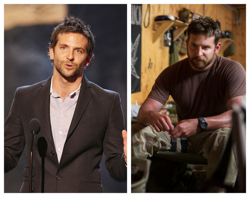 Bradley Cooper Weighed 225 lbs. for 'American Sniper' | Getty Images Photo by Michael Tran/FilmMagic & Alamy Stock Photo by PictureLux/The Hollywood Archive