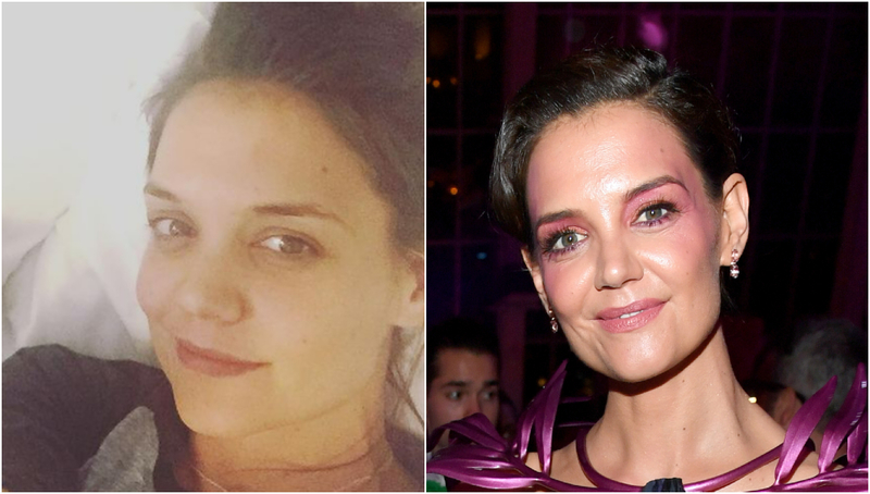 Make On or Make off | Instagram/@katieholmes & Getty Images Photo by Kevin Mazur/MG19