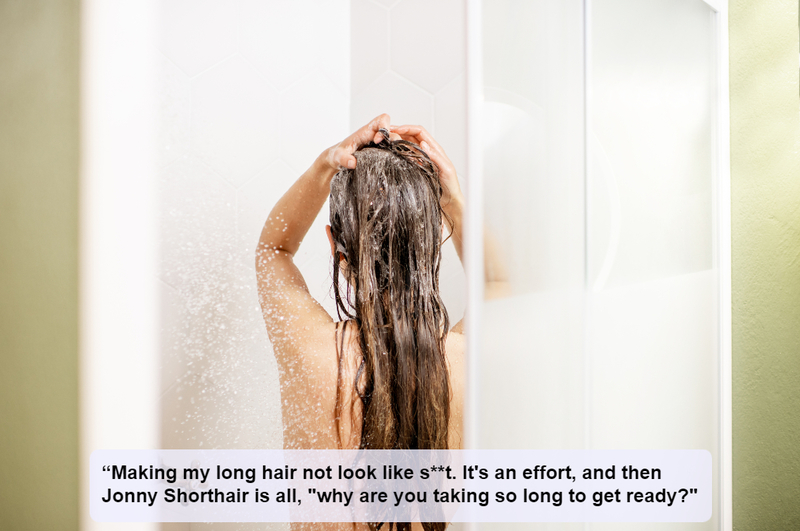Long Hair = A Long Time to Get Ready | Shutterstock