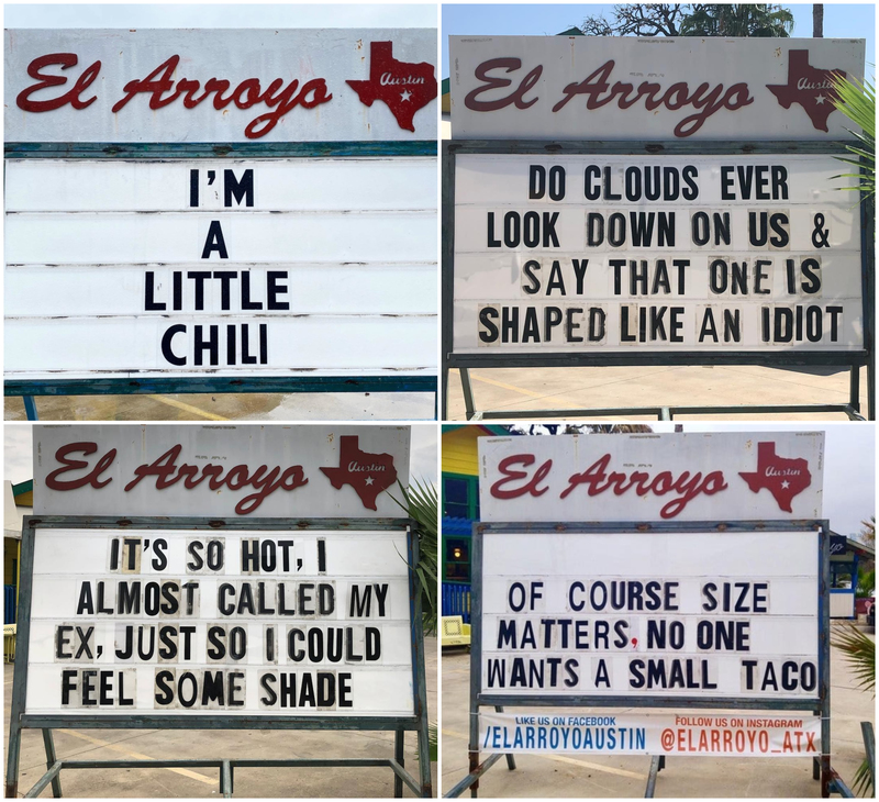 These Are The Funniest El Arroyo Signs Out There | Instagram/@elarroyo_atx