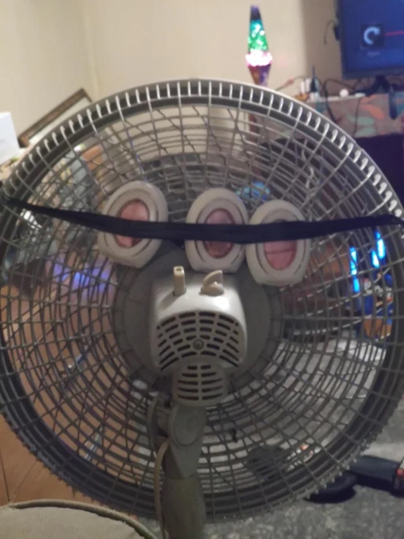 Attach a Car Air Freshener to Your Fan | Reddit.com/cflashtypec
