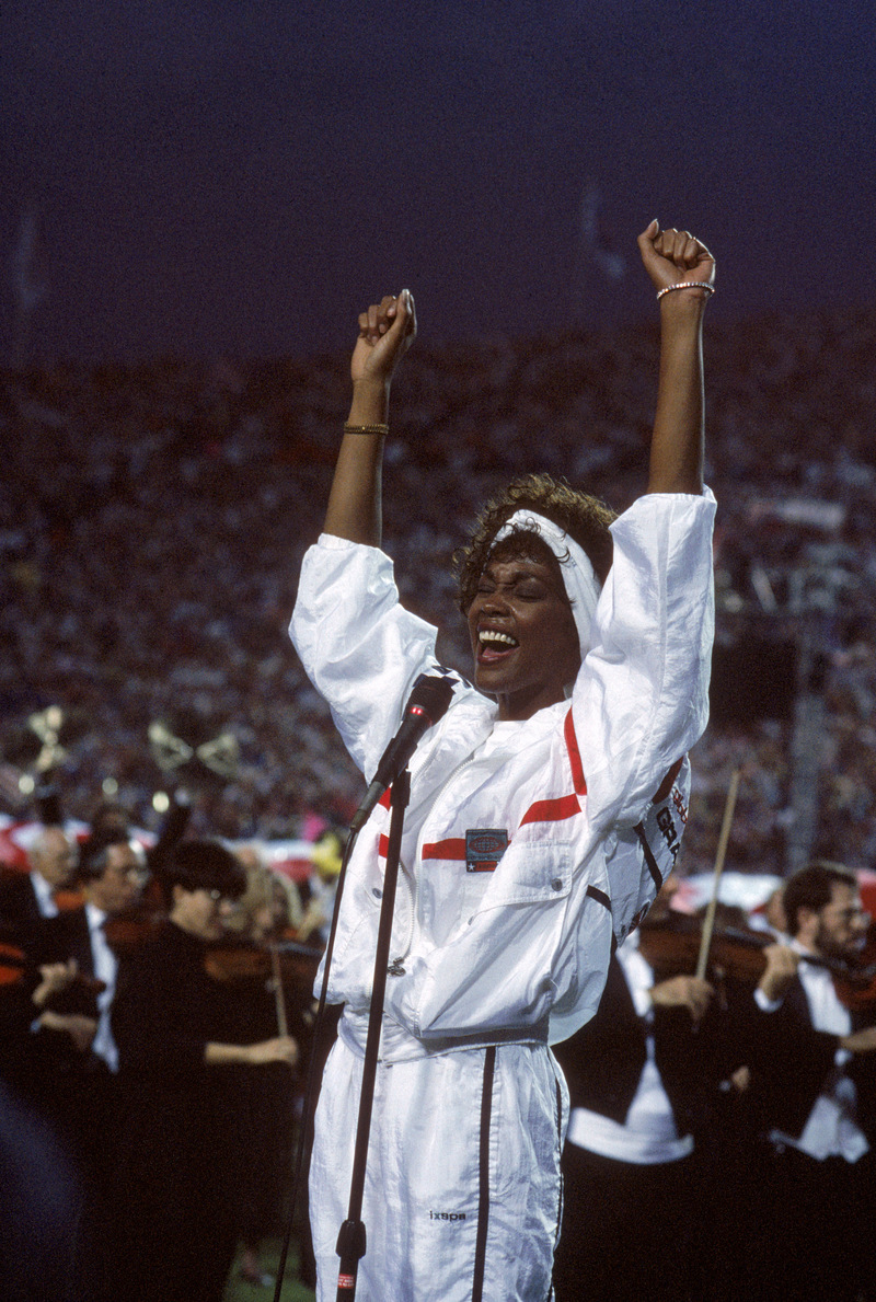 Whitney at the Super Bowl | Getty Images Photo by George Rose