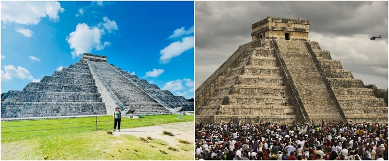 Chichén Itzá, Mexico | Instagram/@tmonet4ta & Getty Images Photo by ALEJANDRO MEDINA/AFP