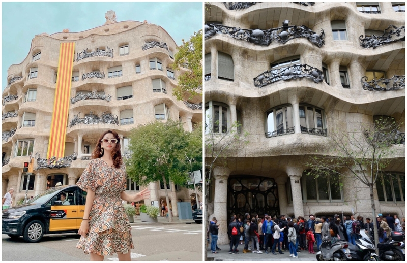 Antoni Gaudi’s Casa Milà in Barcelona, Spain | Instagram/@eonvely_vable & Getty Images Photo by Frédéric Soltan/Corbis