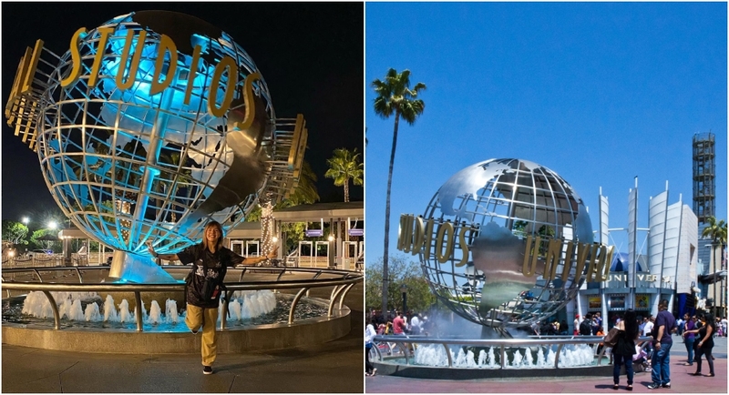 Universal Studios, Hollywood, California | Instagram/@sowenpop & Alamy Stock Photo