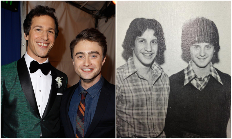 Andy Samberg and Daniel Radcliffe and These Two Men From the ‘70s | Getty Images Photo by Jeff Vespa/WireImage & Imgur.com/tULM2AT