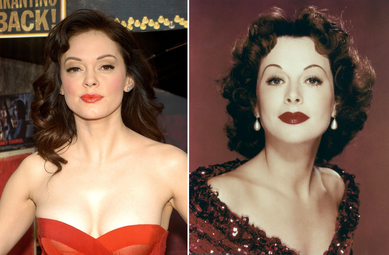 Rose McGowan and Hedy Lamarr | Shutterstock & Alamy Stock Photo