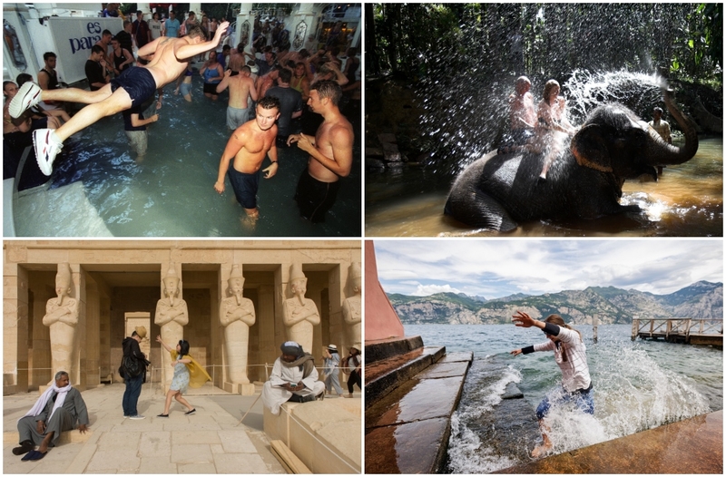 Urlaubsfotos, die schrecklich schief gelaufen sind | Getty Images Photo by PYMCA/Universal Images Group & Andrew Woodley/Education Images/Universal Images Group &Richard Baker / In Pictures & Imgorthand