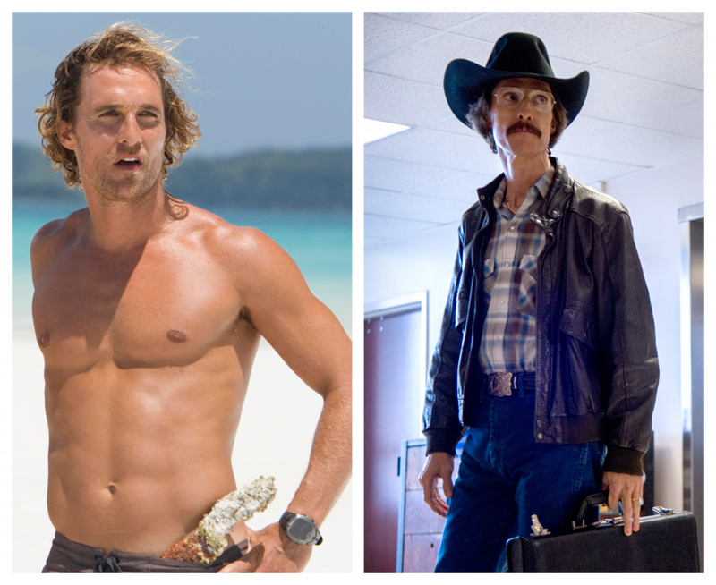Matthew McConaughey perdió una masa corporal significativa para “Dallas Buyers Club” | Alamy Stock Photo & MovieStillsDB