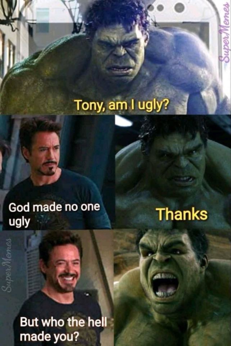 Tony, Don’t Make Him Angry | Facebook/@JustMarvelMemes
