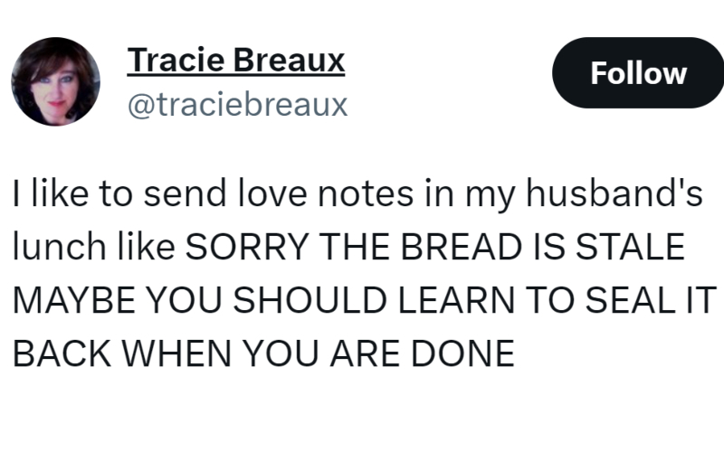 It's the Thought That Counts | Twitter/@traciebreaux
