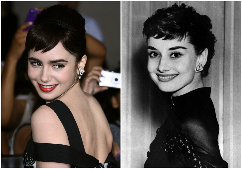 Lily Collins and Audrey Hepburn | Alamy Stock Photo by Allstar Picture Library Ltd & KEYSTONE Pictures USA