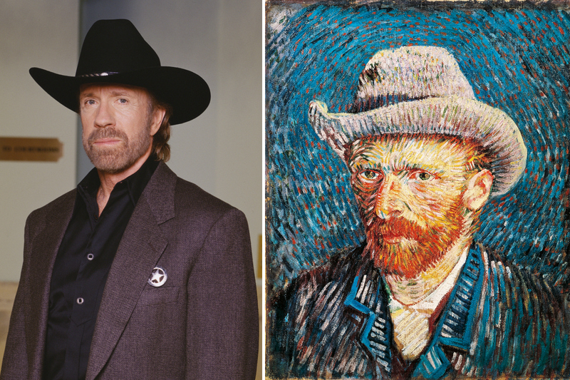 Chuck Norris and Vincent Van Gogh | Getty Images Photo by CBS Photo Archvie & DeAgostini