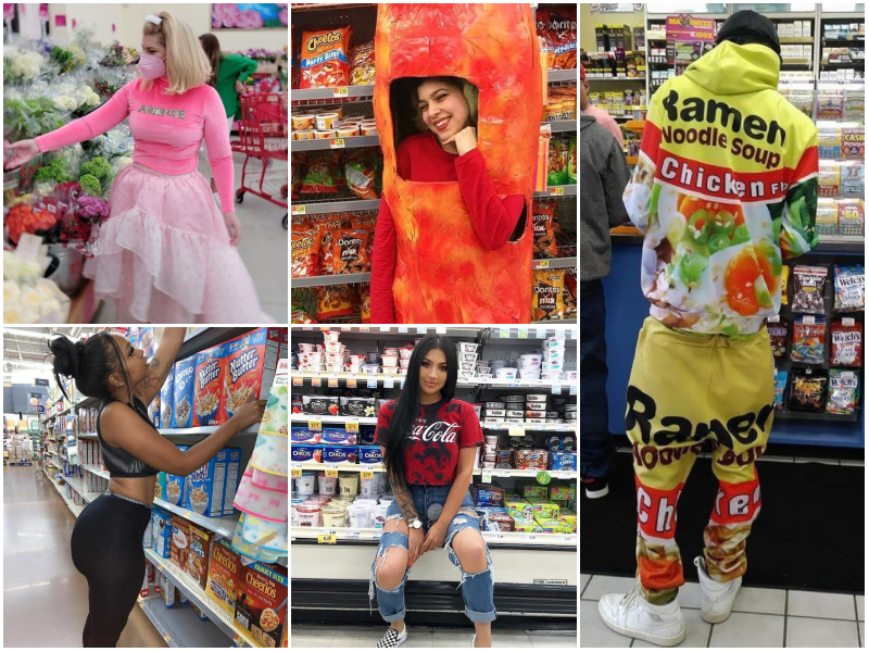 You Won’t Believe What These People Are Wearing to the Grocery Shop — Part 3 | Instagram/@fashion2books & @kitchenprincess21 & @barbiez.caramel & @evettexo & Reddit.com/Roughneck16