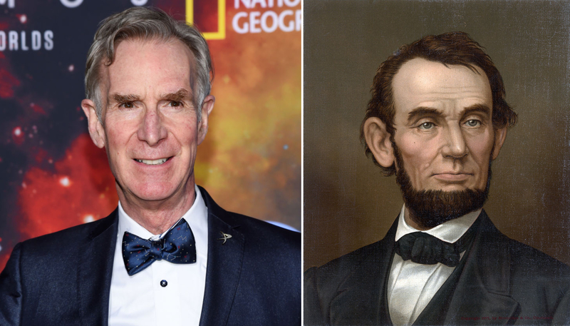 Bill Nye y Abraham Lincoln | Getty Images Photo by Amanda Edwards & VCG Wilson