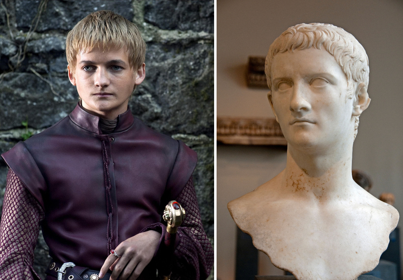 Jack Gleeson y Calígula | Alamy Stock Photo by HBO/AJ Pics & Peter Horree