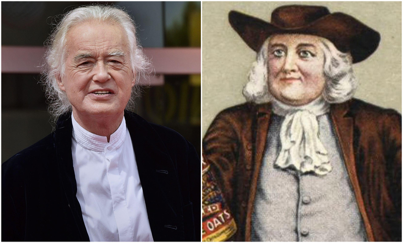 Jimmy Page y el hombre de avena Quaker | Alamy Stock Photo by Rocco Spaziani/UPI & Niday Picture Library