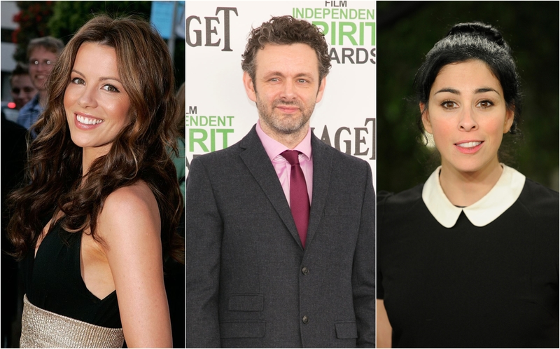 Michael Sheen: Kate Beckinsale & Sarah Silverman  | Getty Images Photo by Kevin Winter & Alamy Stock Photo