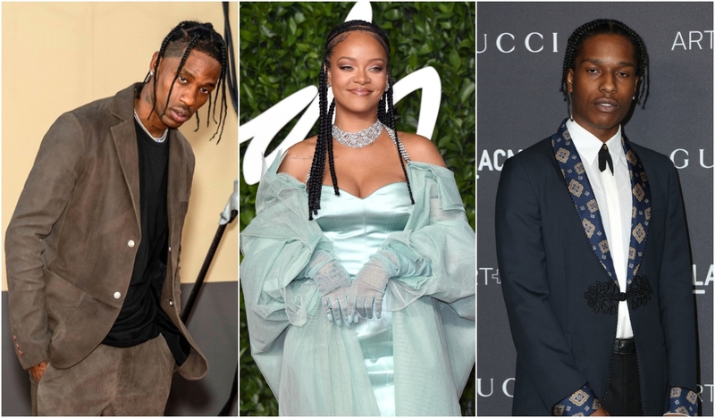 Rihanna: Travis Scott & A$AP Rocky | Getty Images Photo by Karwai Tang/WireImage & Shutterstock