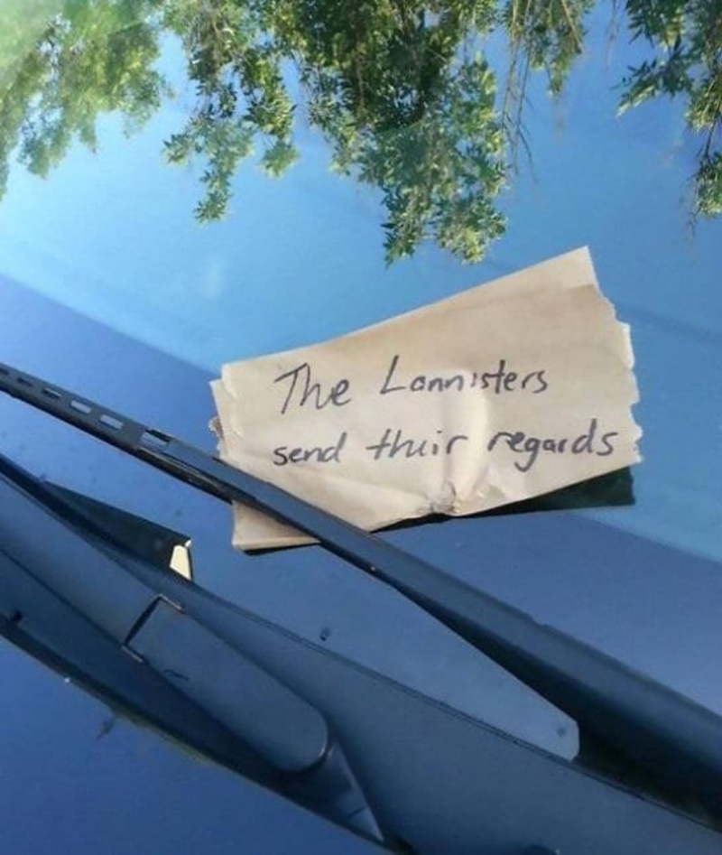 Die witzigsten Notizen an der Windschutzscheibe von Autos