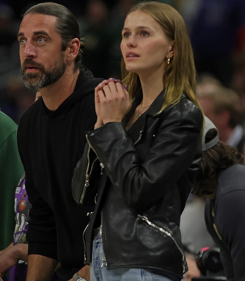 Mallory Edens and Aaron Rodgers | Getty Images Photo by Stacy Revere