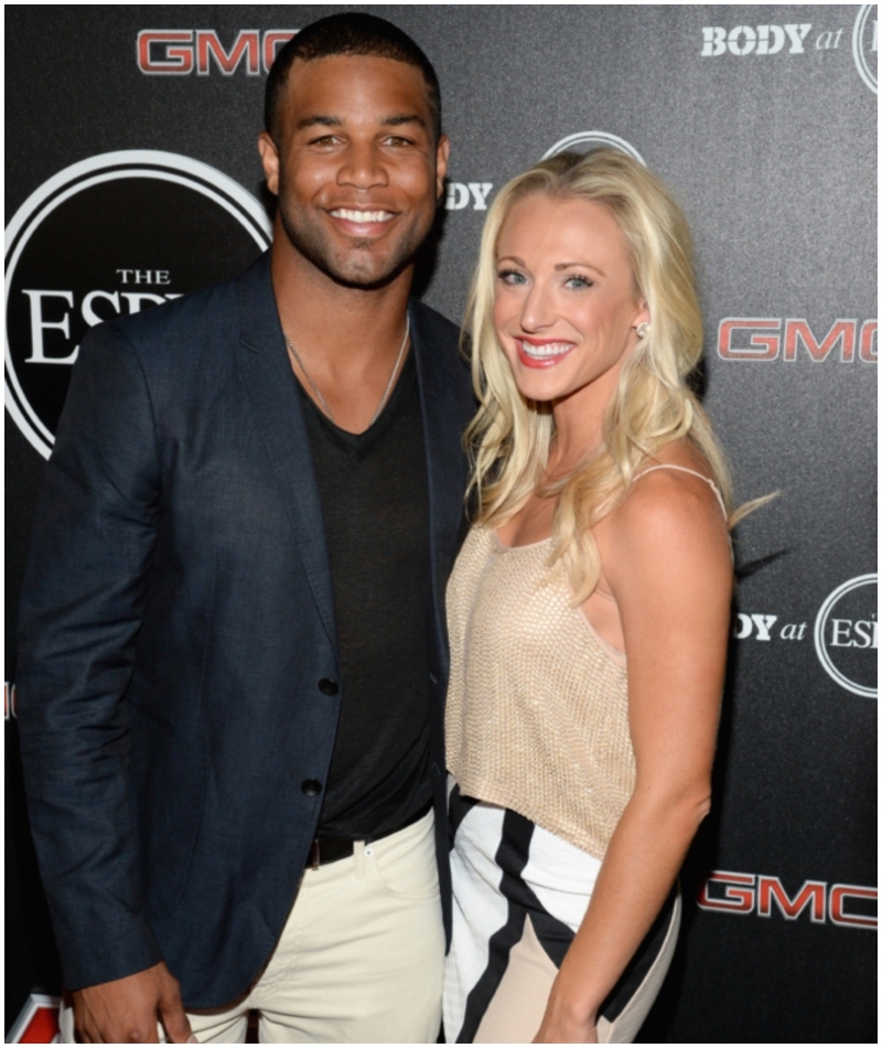 Elise Tate and Golden Tate | Getty Images Photo by Michael Kovac