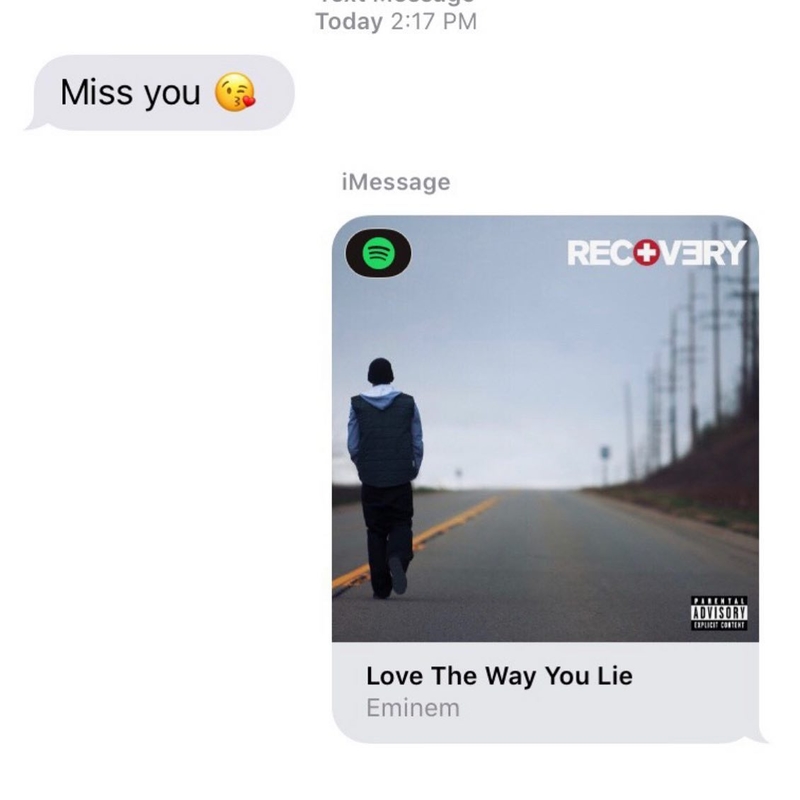 Love the Way You Lie | Instagram/@textsfromyourex