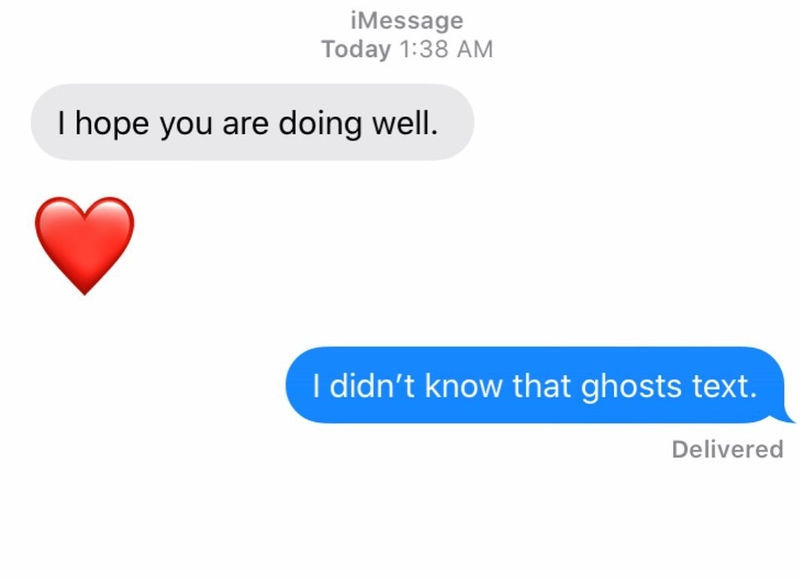 The Way Too Friendly Ghost | Instagram/@textsfromyourex
