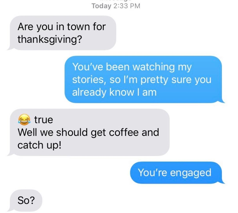 Not Thankful for Cheaters | Instagram/@textsfromyourex