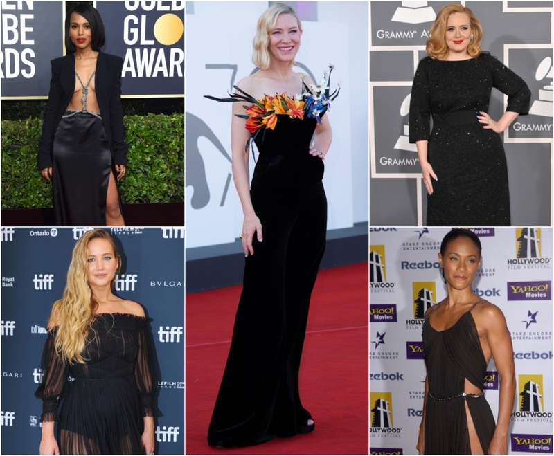 Back to Black: Celebs Dressed to Impress With the Little Black Dress | Alamy Stock Photo & Shutterstock