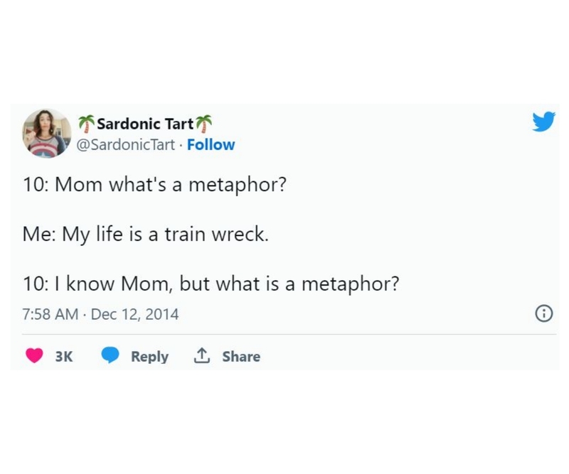 The Mom Who Got Burned by a Metaphor | Twitter/@SardonicTart