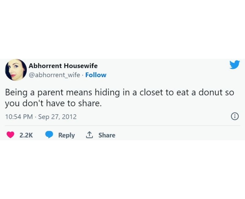 The Mom With Snacks in Her Closet | Twitter/@abhorrent_wife