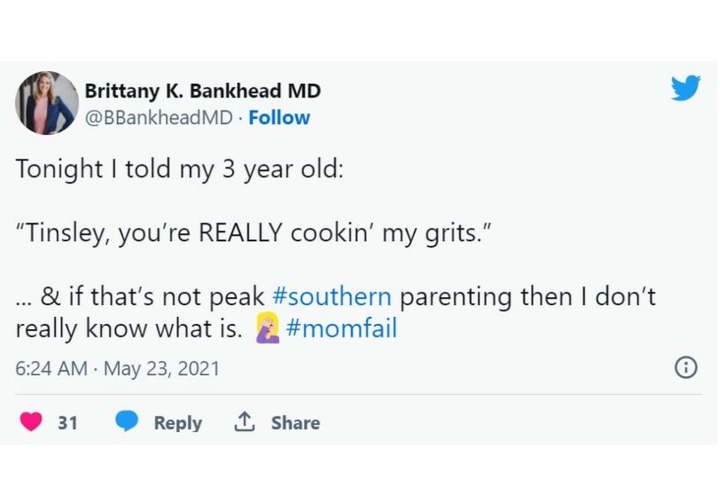 The Mom Whose Southern Came Out | Twitter/@BBankheadMD