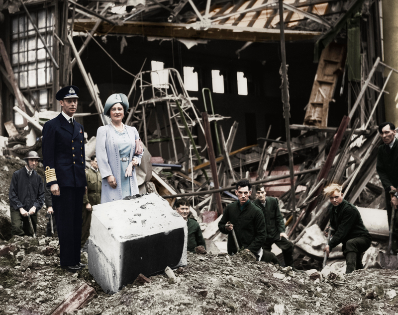 Buckingham Palace Bomb Damage | Alamy Stock Photo by The Print Collector/Heritage Images
