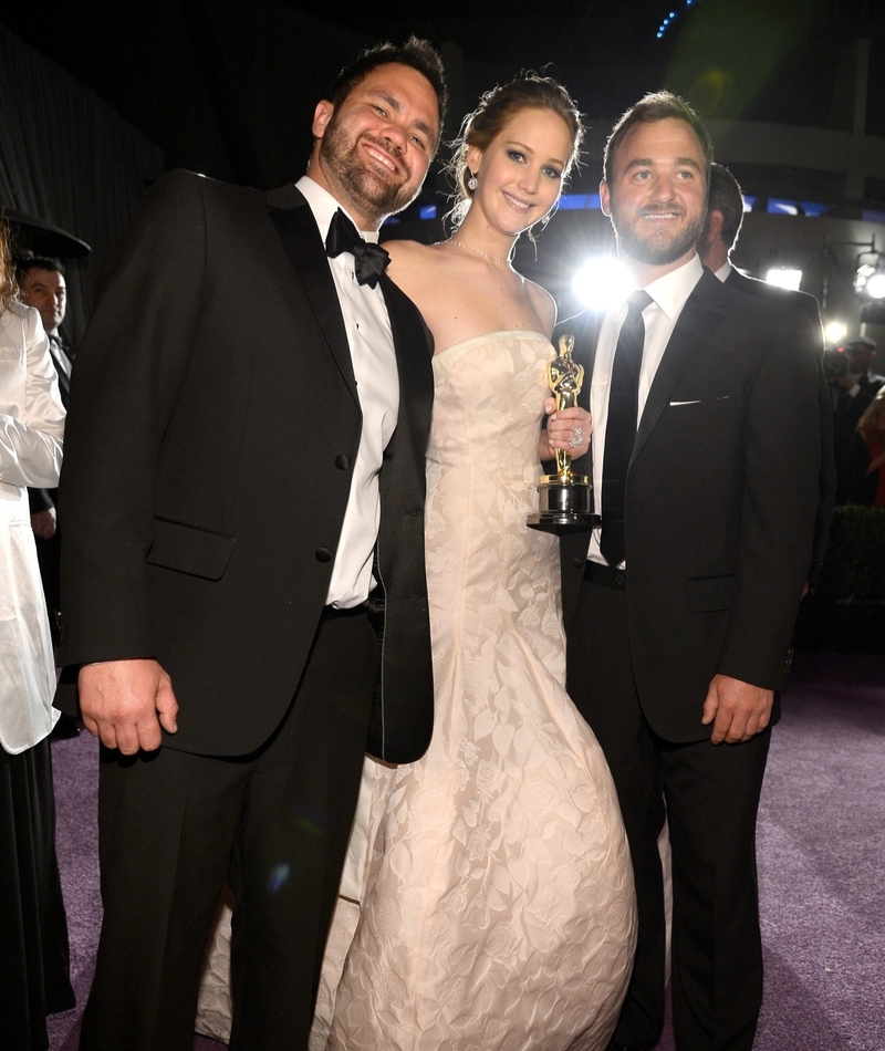 Jennifer Lawrence and Her Brothers Ben and Blaine | Getty Images Photo by Kevork Djansezian